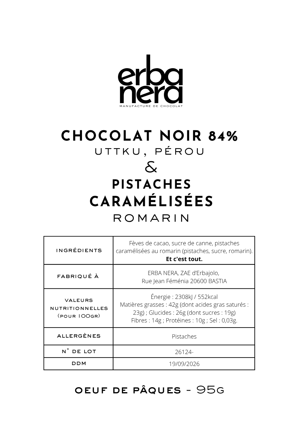 OEUF DE PÂQUES - uttku & pistaches caramélisées au romarin