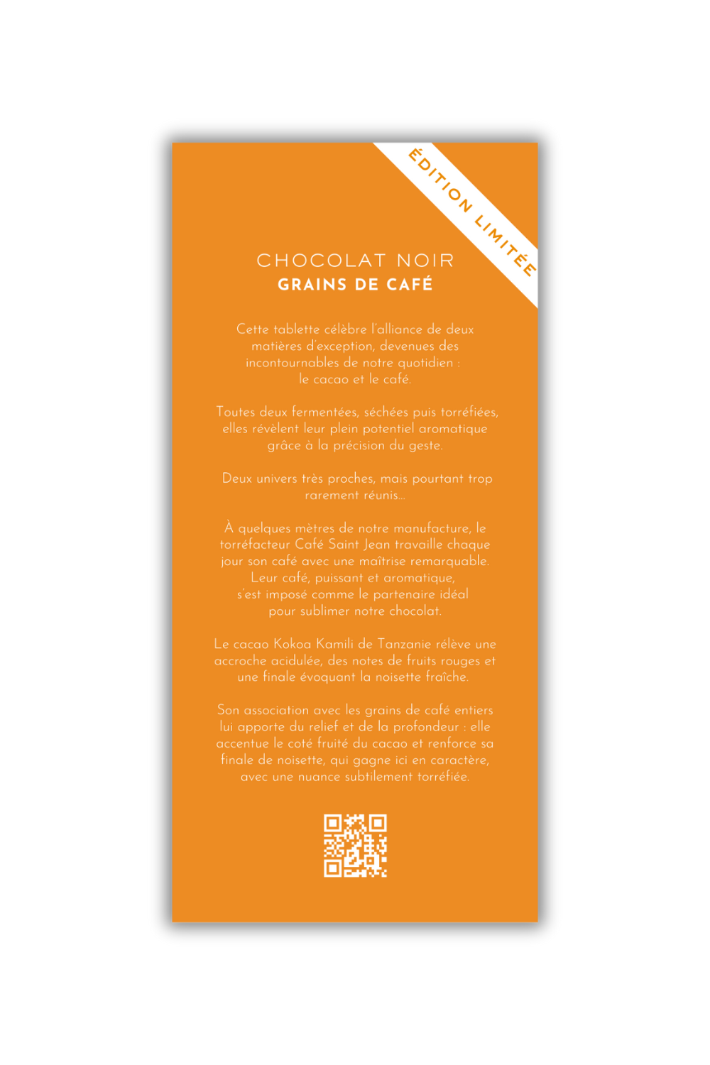 ÉDITION LIMITÉE - Chocolat noir 78% & Grains de café