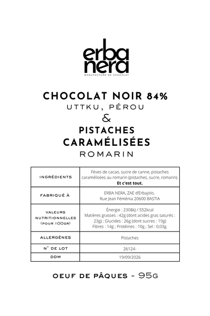 OEUF DE PÂQUES - uttku & pistaches caramélisées au romarin